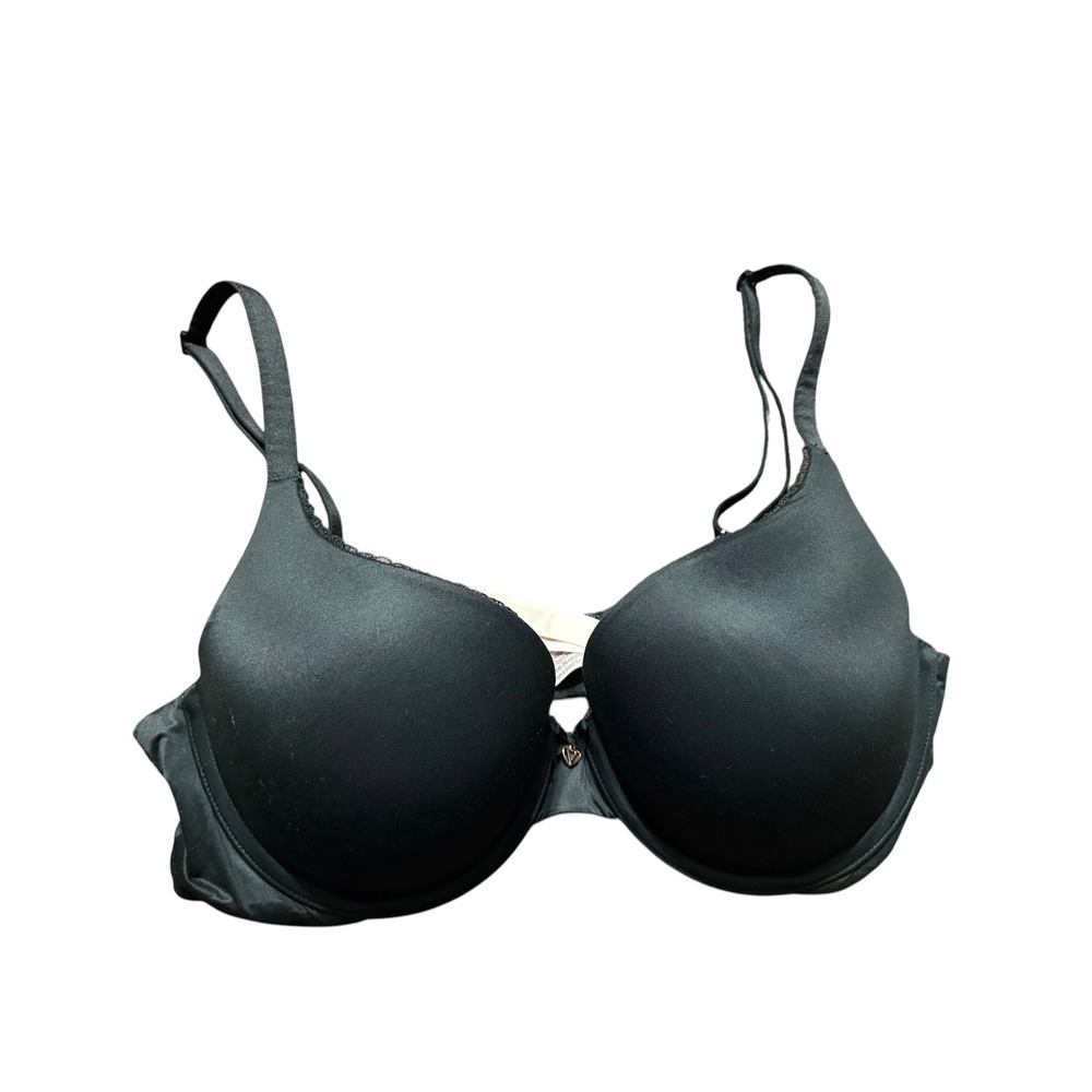 Victorias Secret‎ Perfect Shape Bra Black Underwire Padded 36D D80 Lingerie